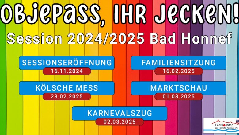 Termine für die Karnevalssession 2024/2025